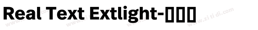 Real Text Extlight字体转换